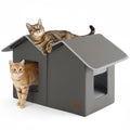 Weatherproof Outdoor Cat House with Raised Base J4438