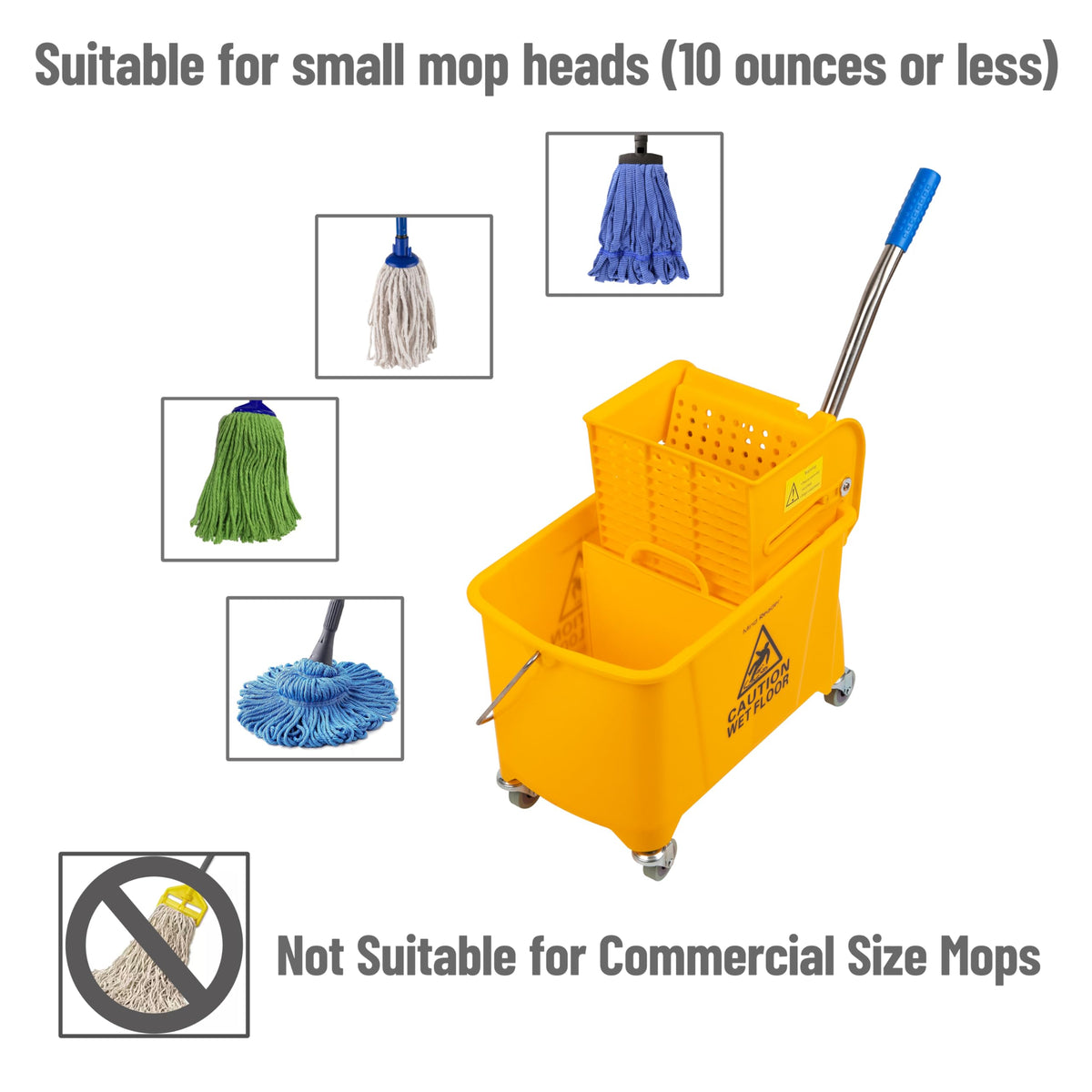 5.5-Gallon Mop Bucket with Wringer V19160
