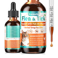 Flea and Tick Prevention for Cat with Vitamins Fish Oil 2 fl oz K6050