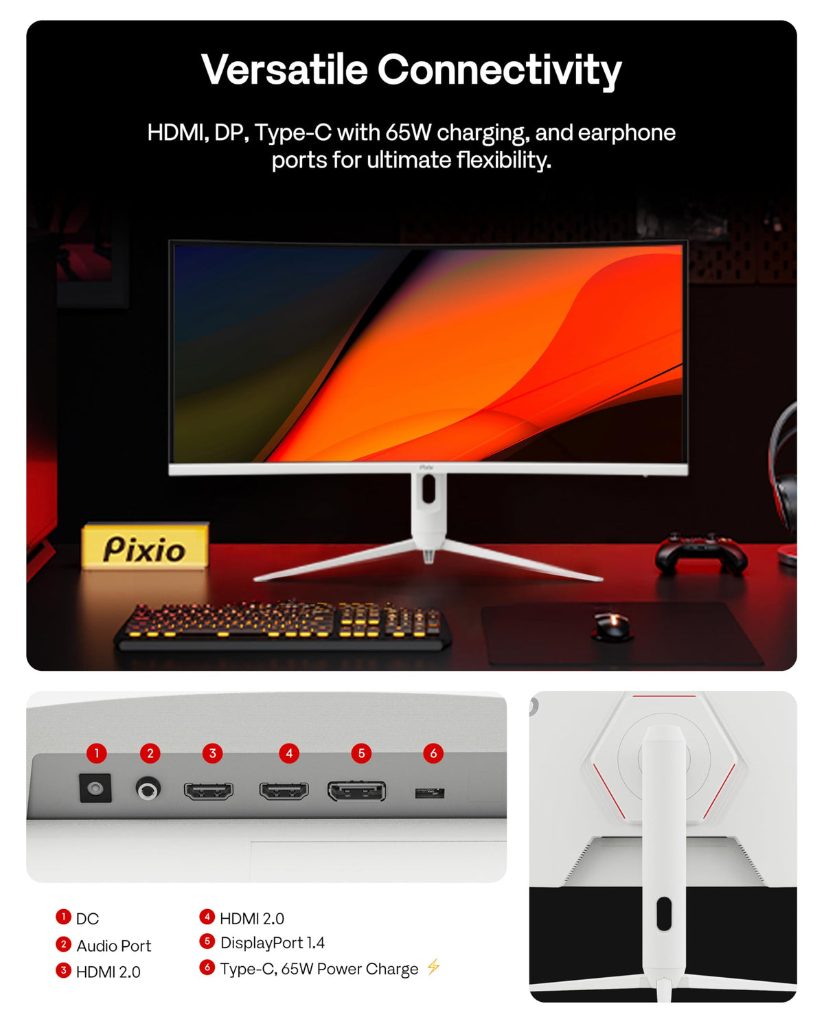 White 34" 180Hz Curved Gaming Monitor F681