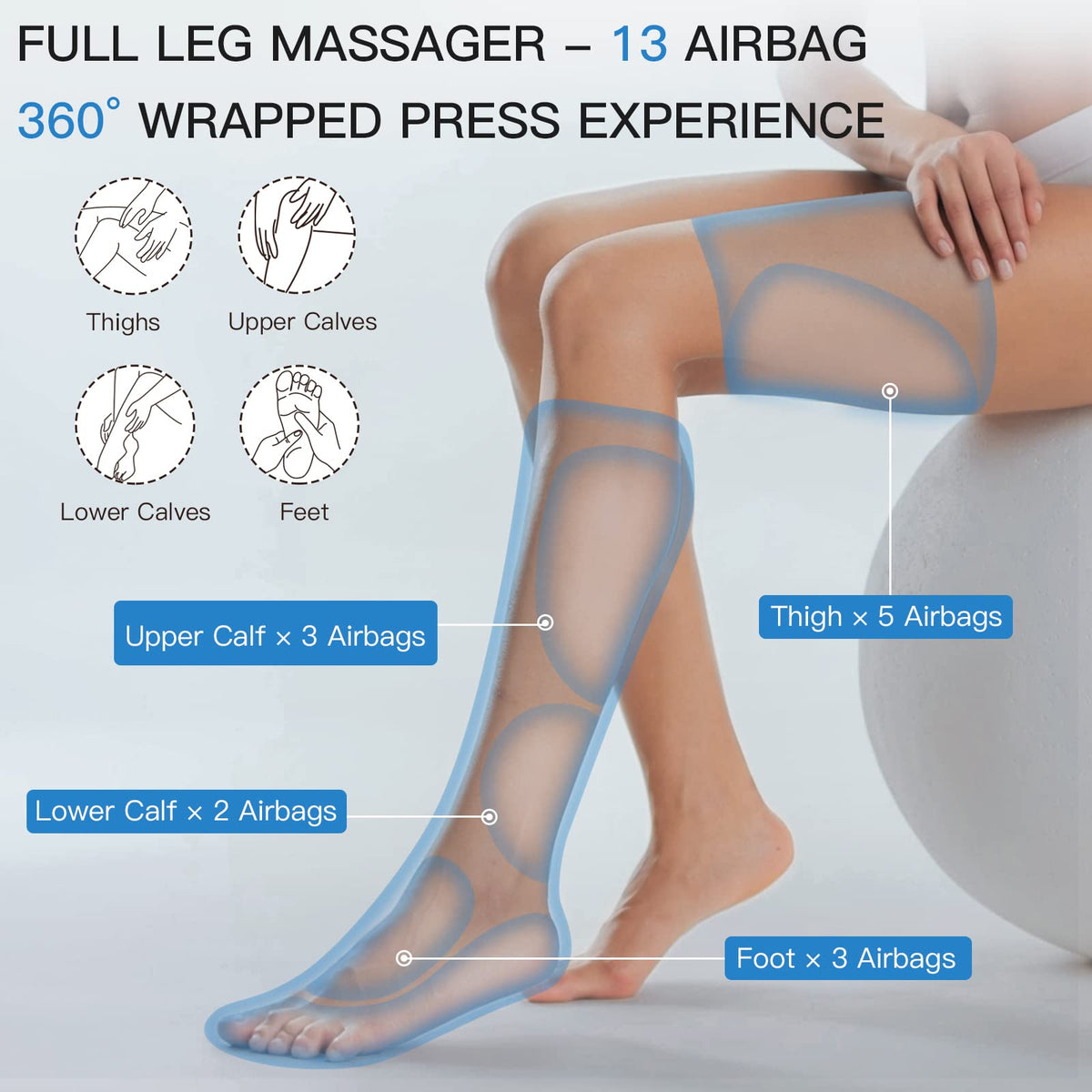 Leg Massager with Heat and Compression K250