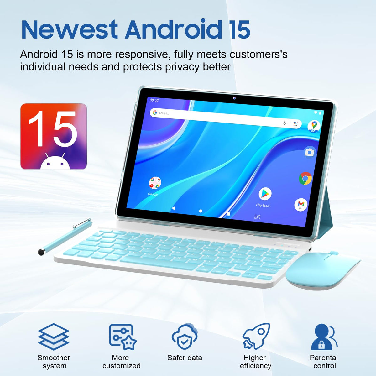 10 Inch Android Tablet 64GB 12GB RAM 6000mAh WiFi-6 N460827