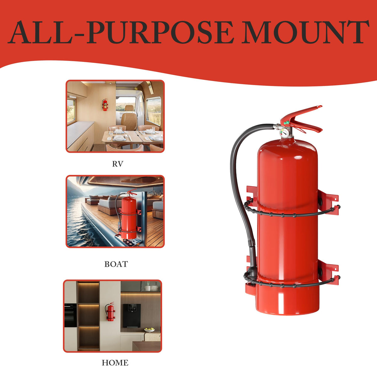 Fire Extinguisher Mount Bracket 2.5&5lb 1 Pack V5868