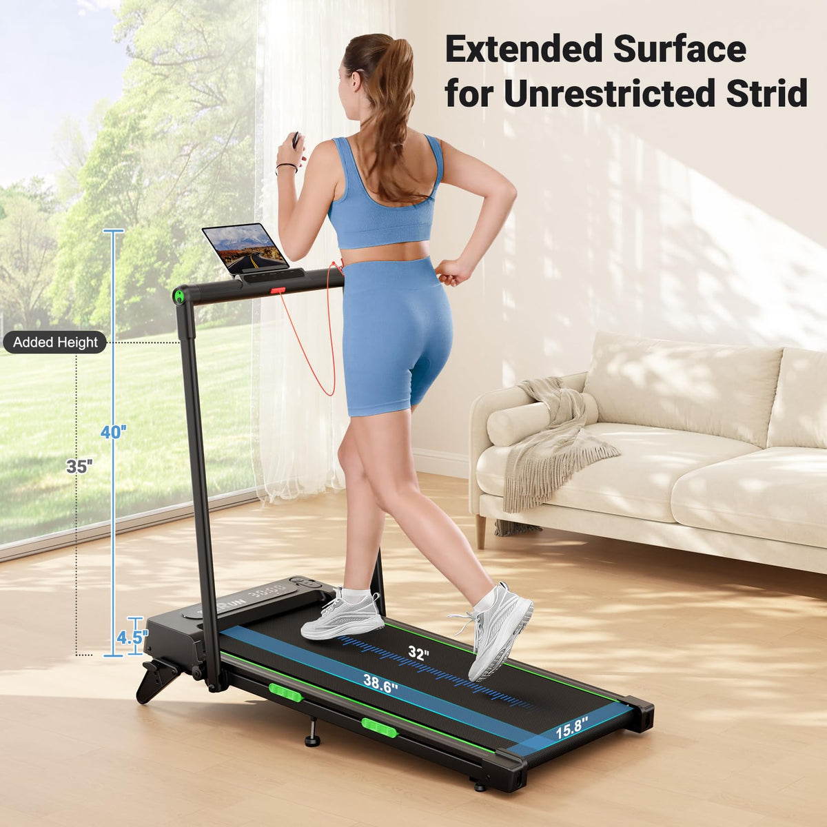 Walking Pad Treadmill with Handle Bar E740