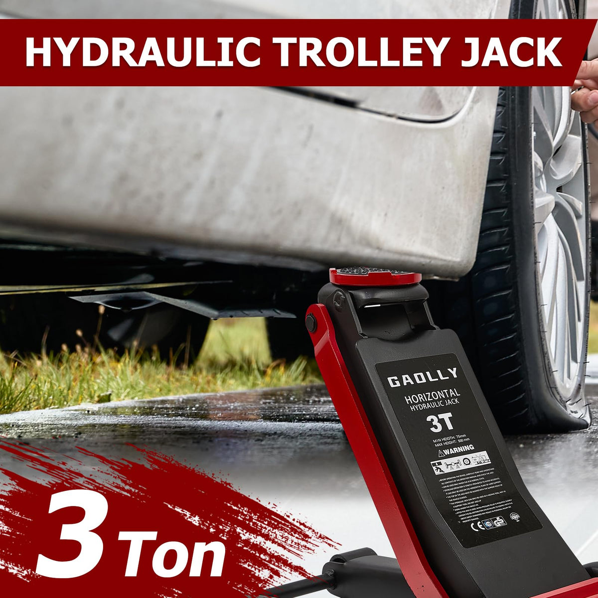 3 Ton Low Profile Steel Floor Jack T470