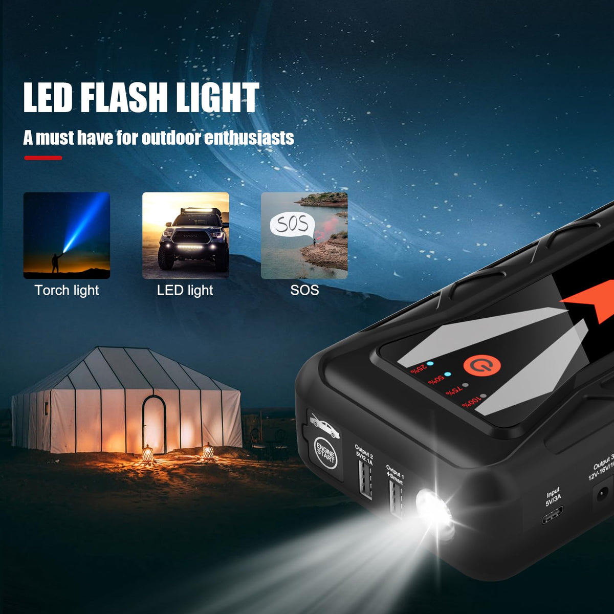 12V Car Jump Starter, 16800mAh V135278