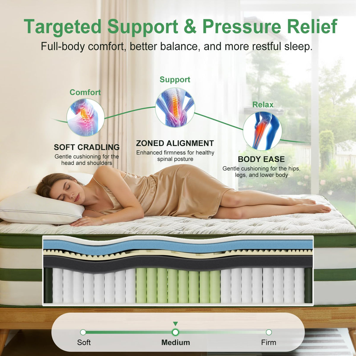 14 Inch Hybrid Memory Foam Full Size Mattress H709727