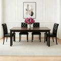 Black PU Leather Dining Chairs Set of 4 G95389