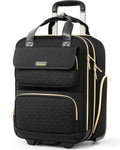 Black 16-Inch Underseat Carry On Luggage with Wheels E349