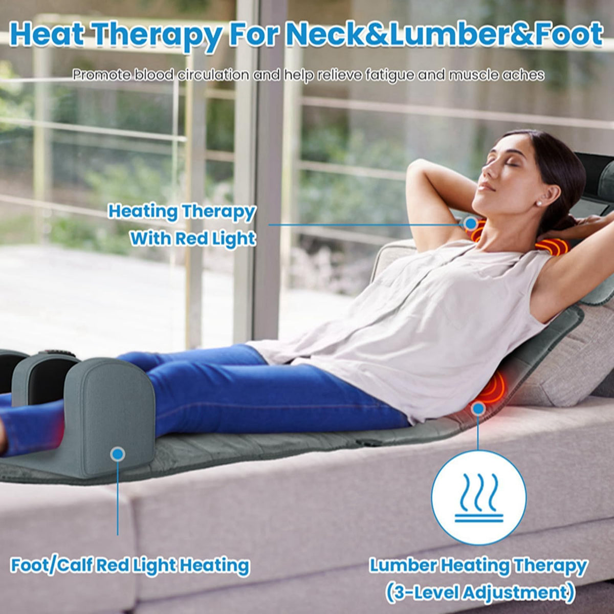 Full Body Massage Mat with Heat V19915