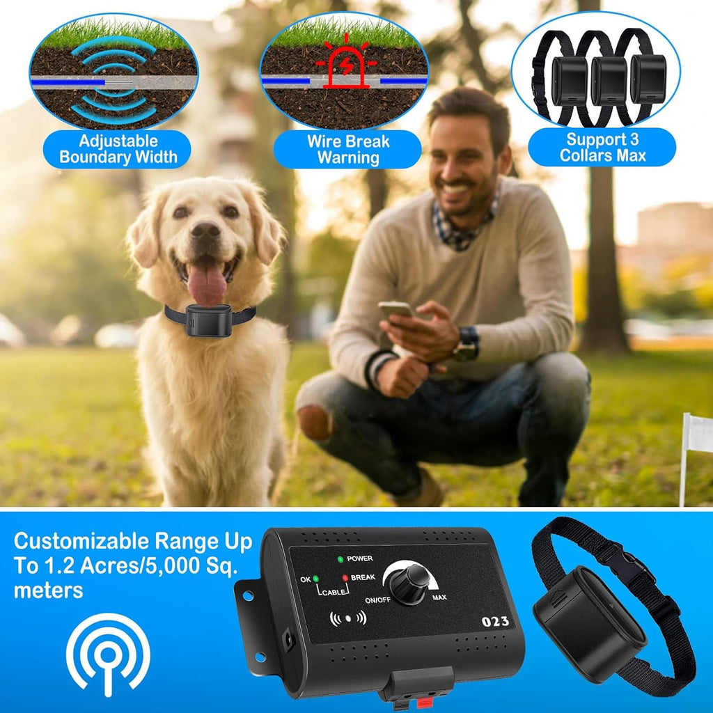 Electronic Dog Fence & Training Shock Collar, 1/2 Acre Waterproof Y85209