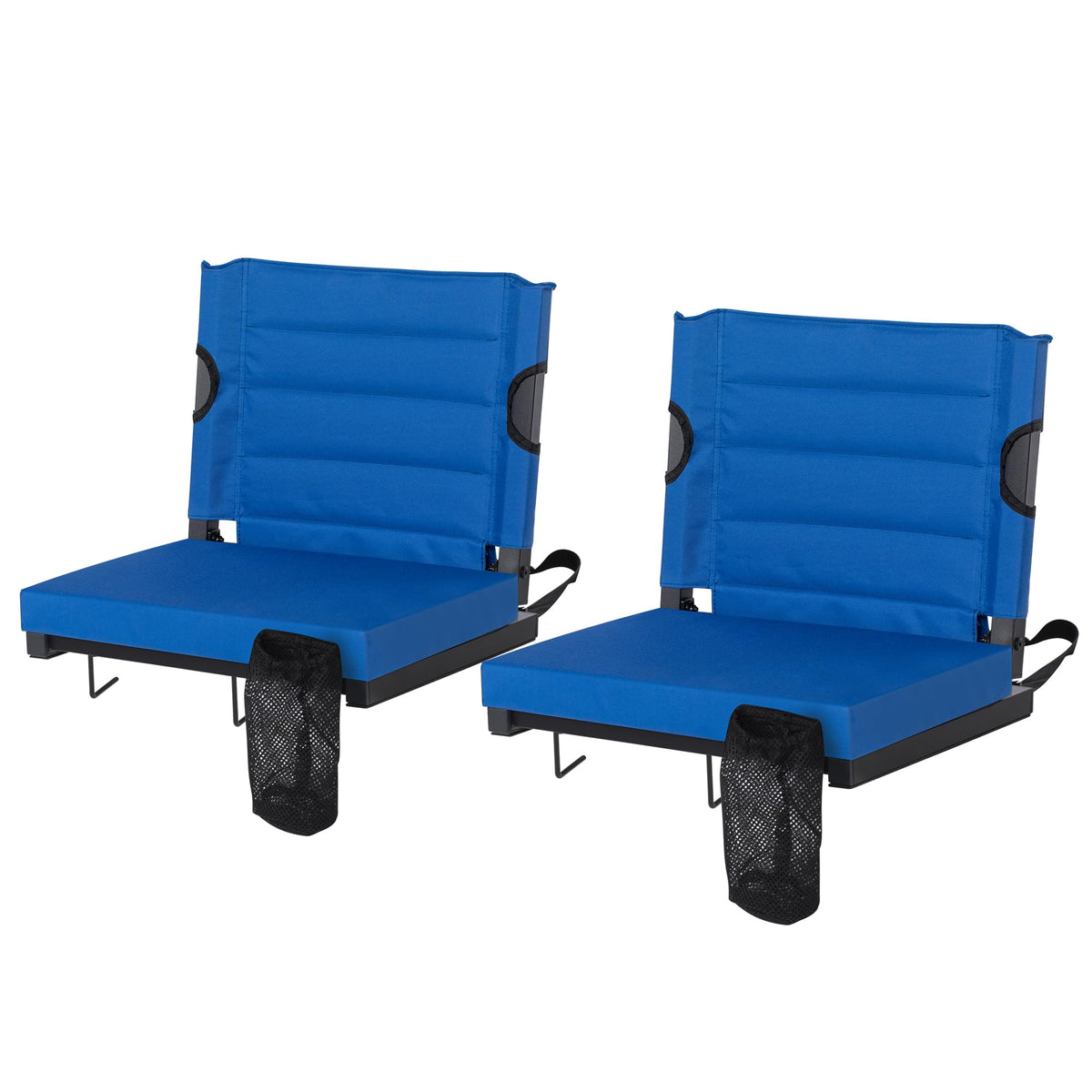 2 Pack Blue Stadium Seats for Bleachers with Back Support K23094
