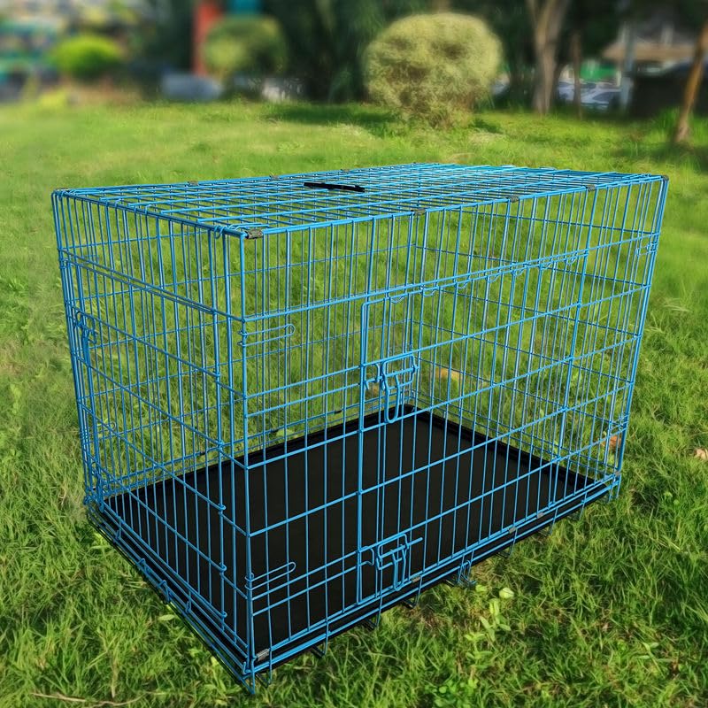36-Inch Folding Metal Dog Crate with Divider and Removable Tray U673727