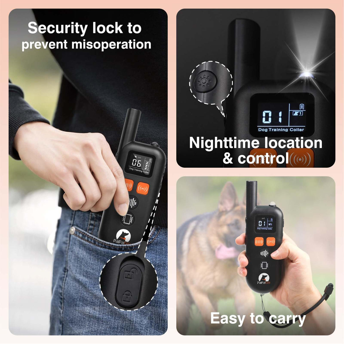 Vibrating Dog Training Collar with Remote W62613