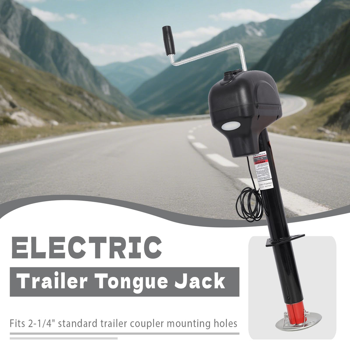 Electric Power Tongue Jack 3500lbs 12V DC B45814