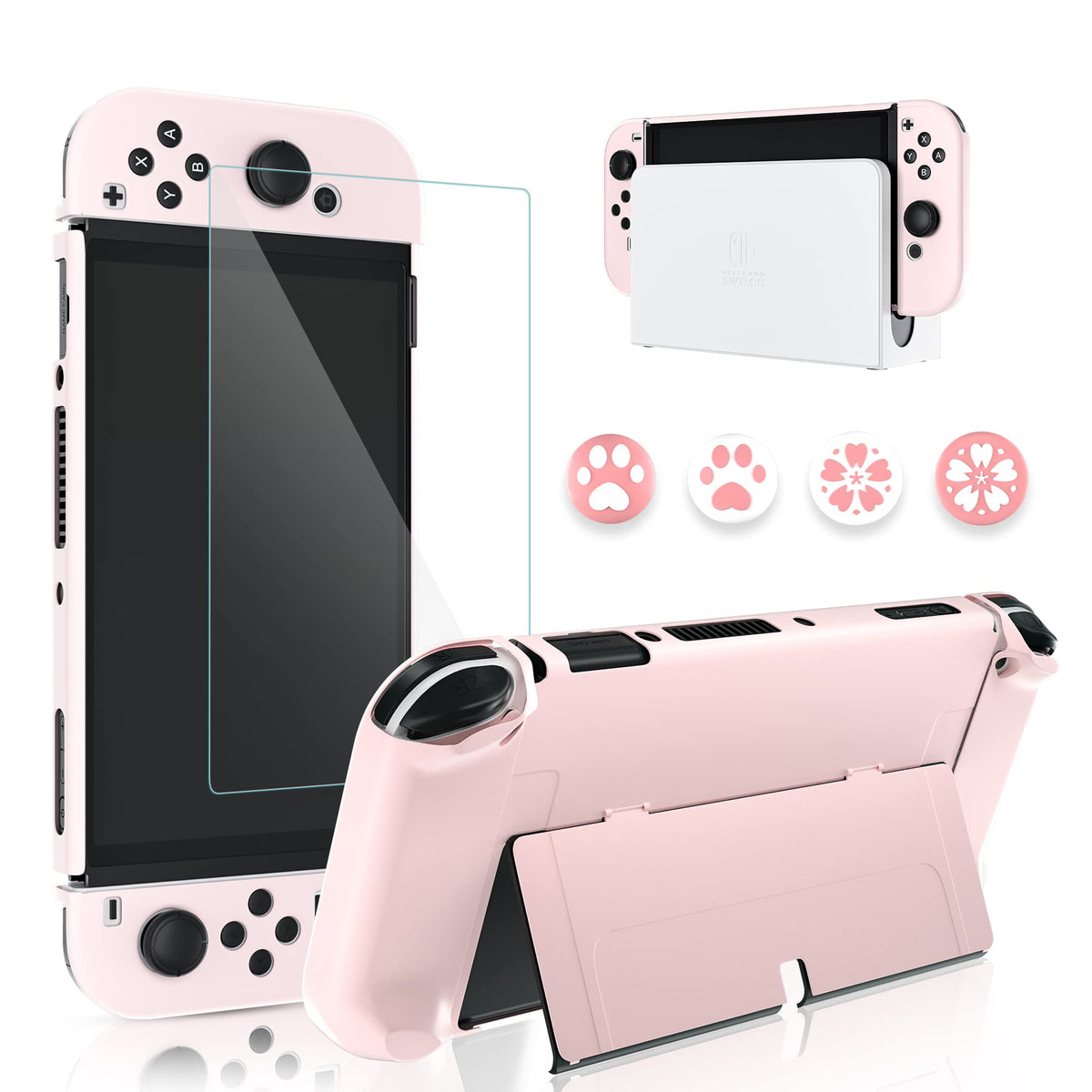 Pink Protective Hard Cover for Nintendo Switch OLED D58830