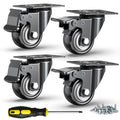 2 Inch Heavy Duty PU Caster Wheels, Set of 4 V667