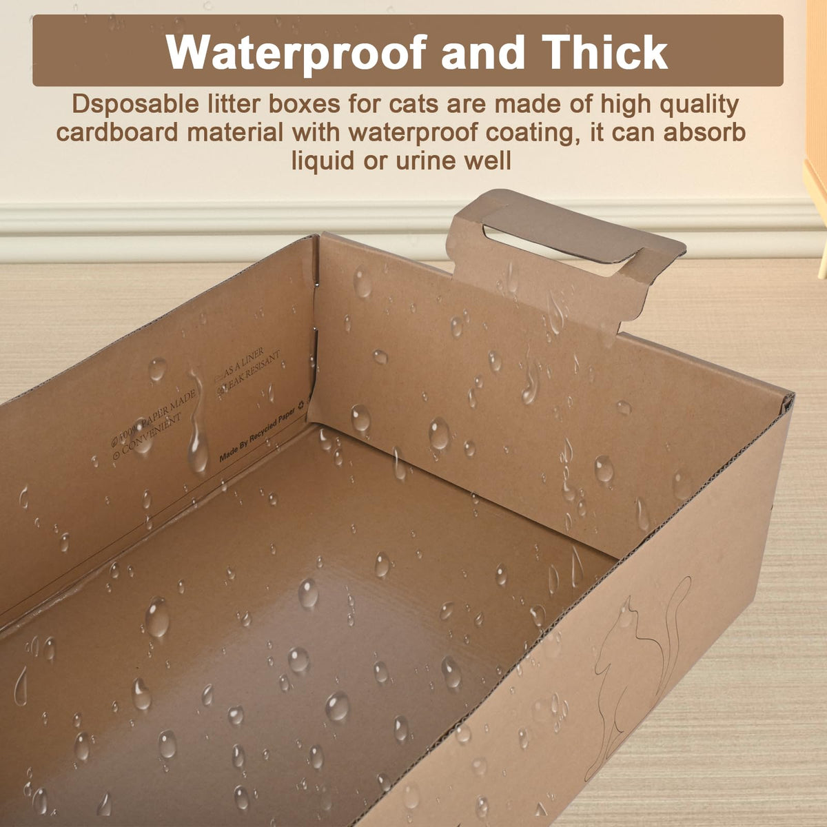 2 Pack Large Cardboard Cat Litter Box F409