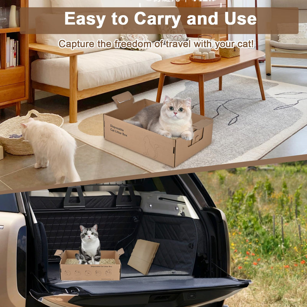2 Pack Large Cardboard Cat Litter Box F409