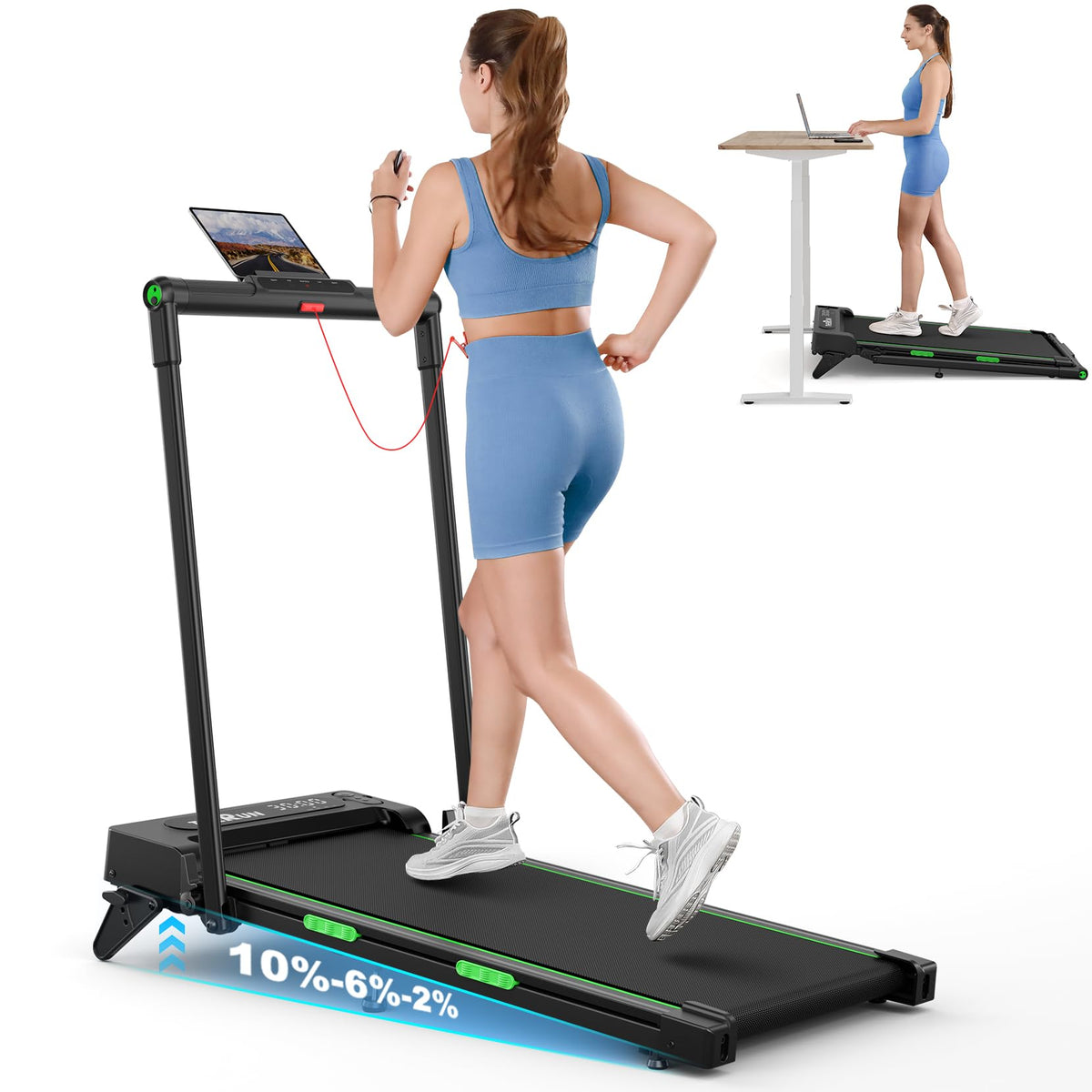 Walking Pad Treadmill with Handle Bar E740
