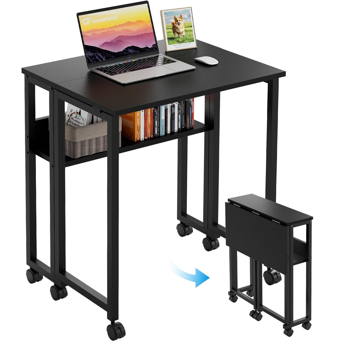 Folding Desk with Wheels L721