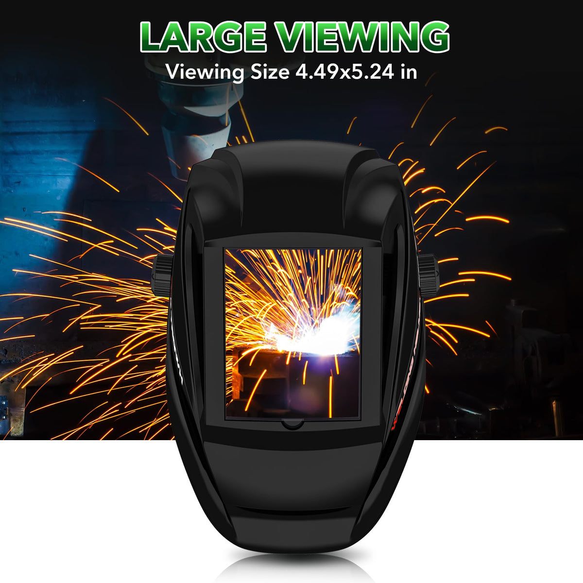 Auto Darkening Welding Helmet OD10+ Large Viewing Protective Mask G6972