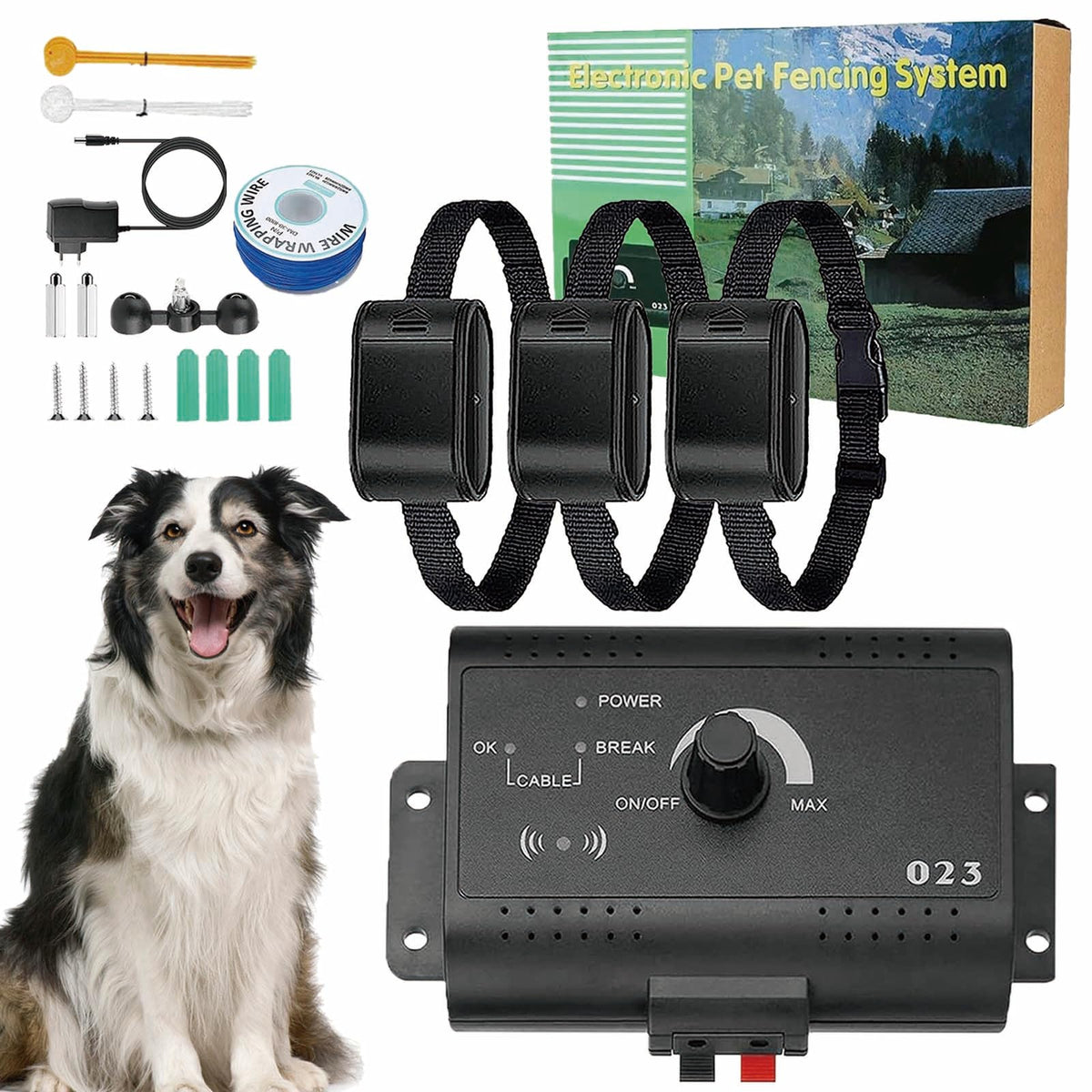 Electronic Dog Fence & Training Shock Collar, 1/2 Acre Waterproof Y85209