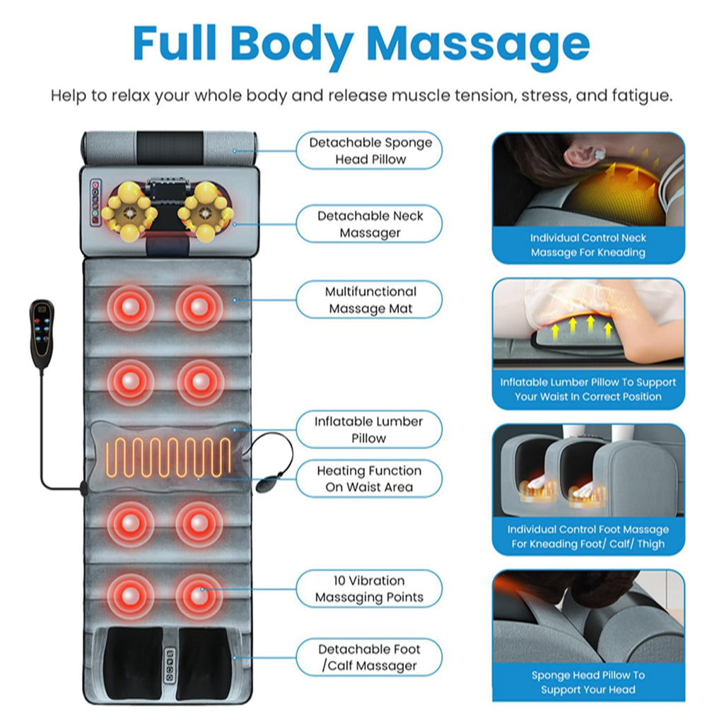 Full Body Massage Mat with Heat V19915
