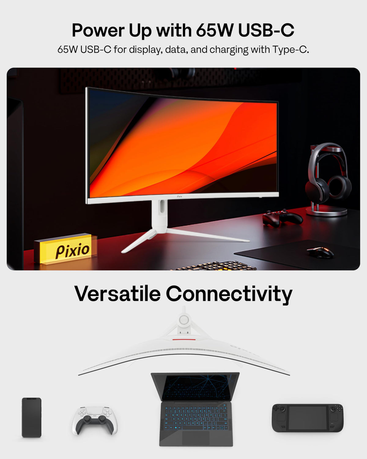 White 34" 180Hz Curved Gaming Monitor F681