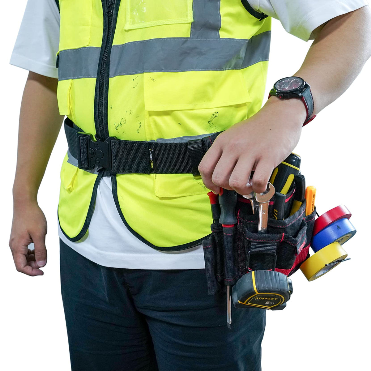 2" Nylon Web Work Tool Belt with Quick Release Metal Buckle M9914