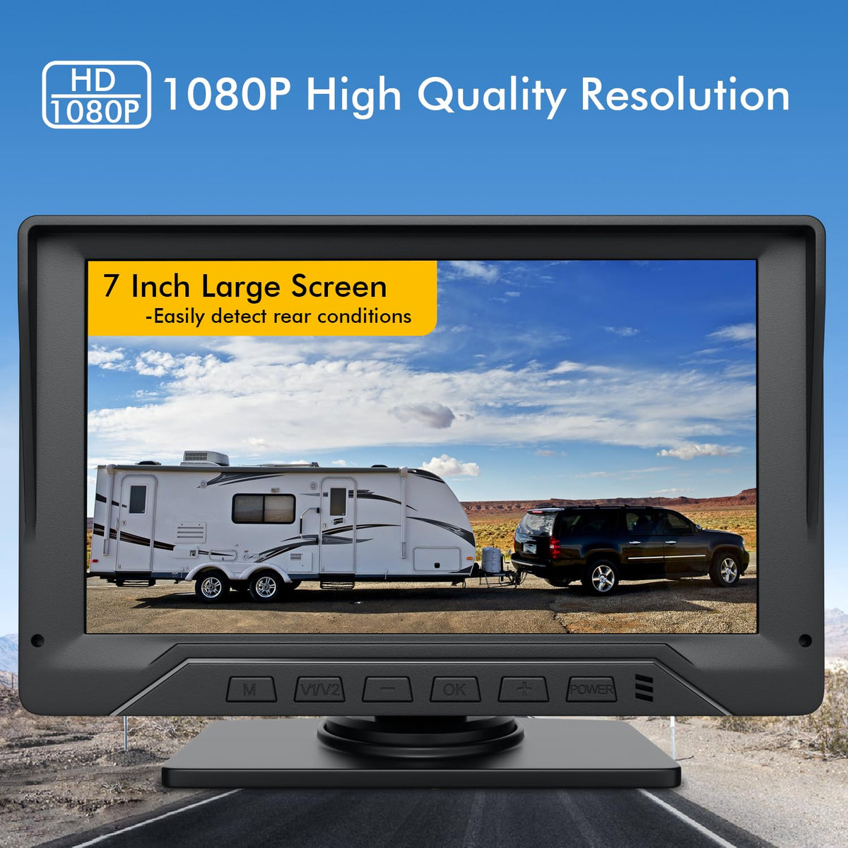 7'' Wired Dual RV Backup Camera System 1080P HD Q5047