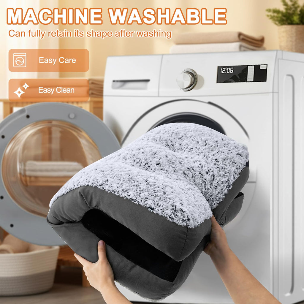Washable Dog Bed 35 Inch Grey I58599