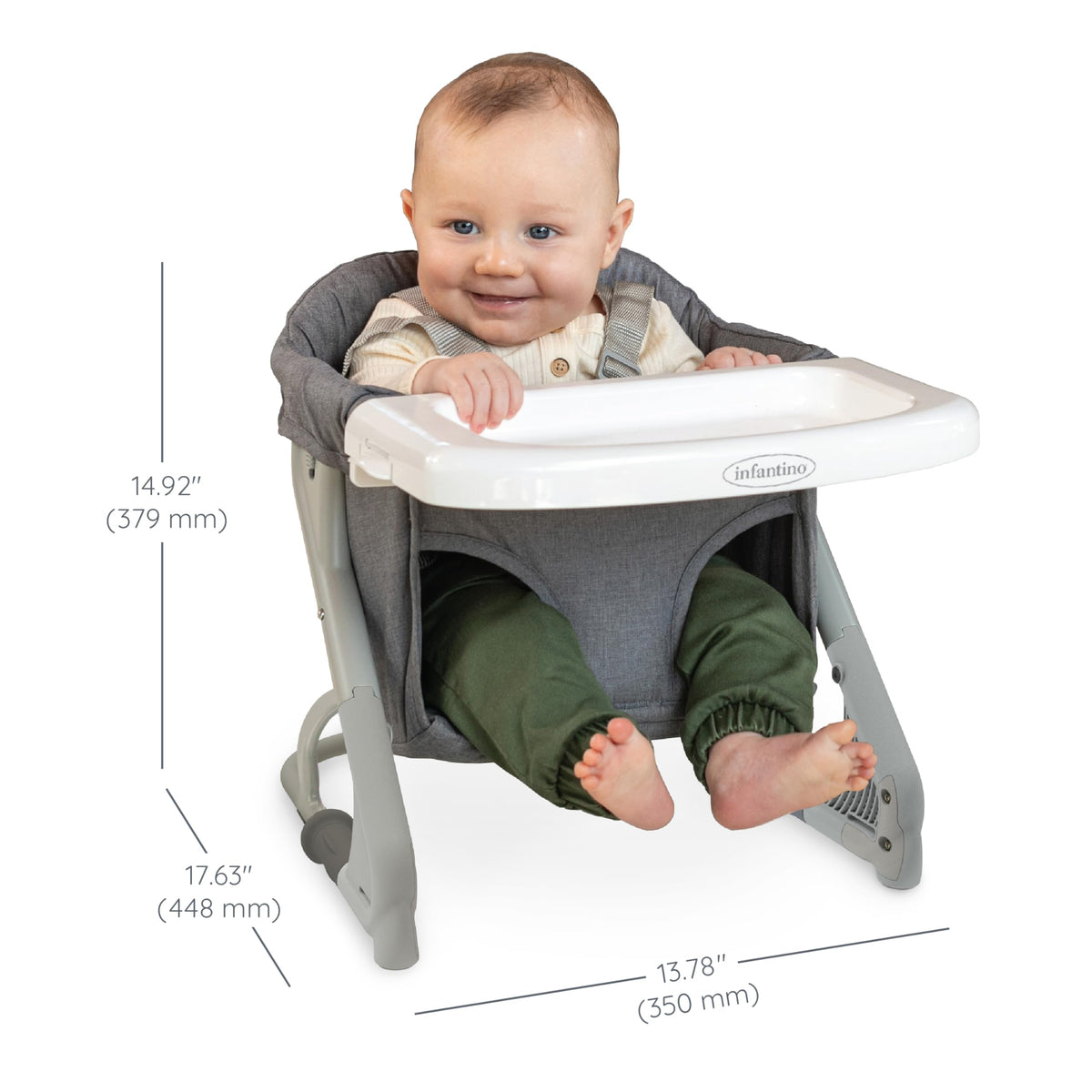 Gray Travel Booster High Chair & Seat J202