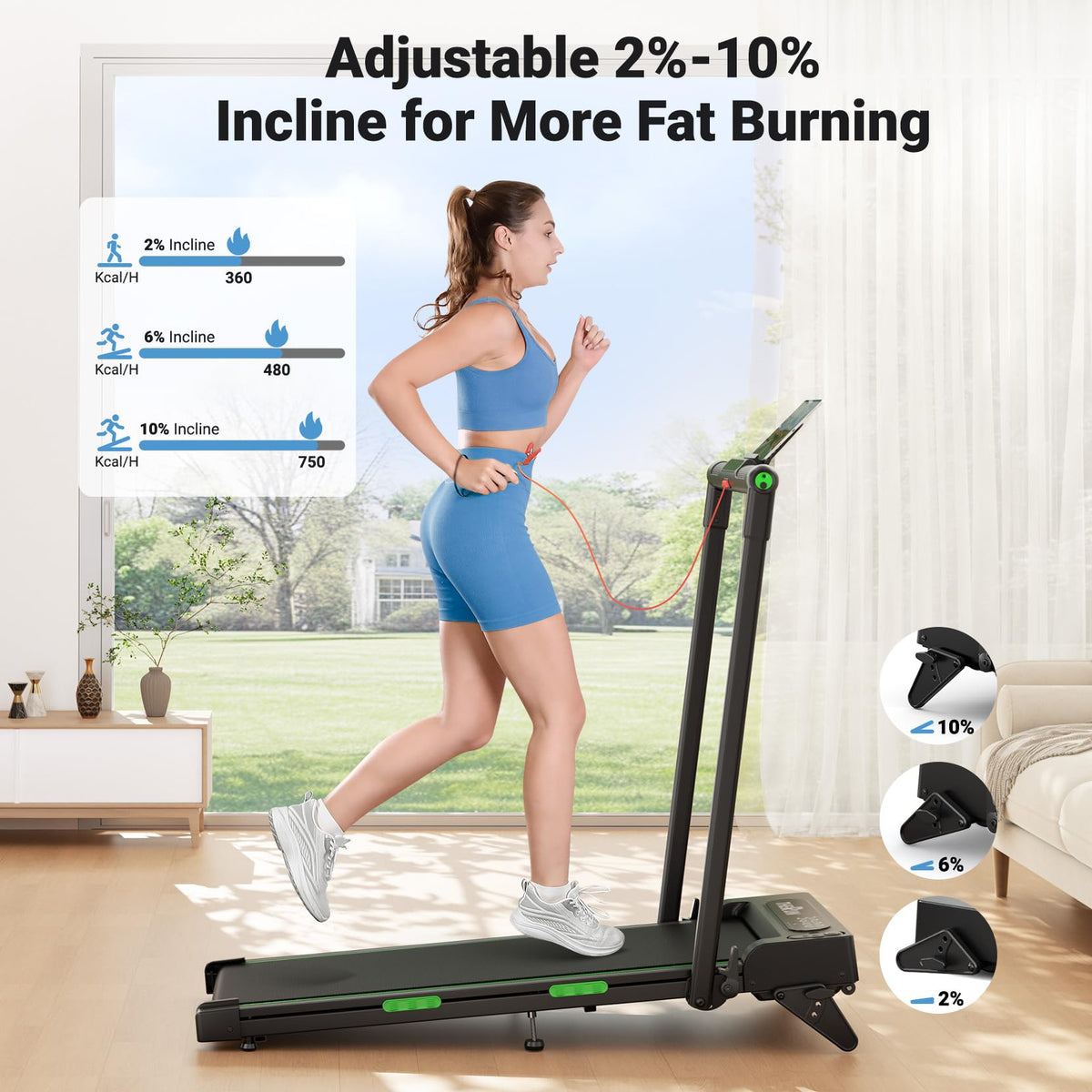 Walking Pad Treadmill with Handle Bar E740