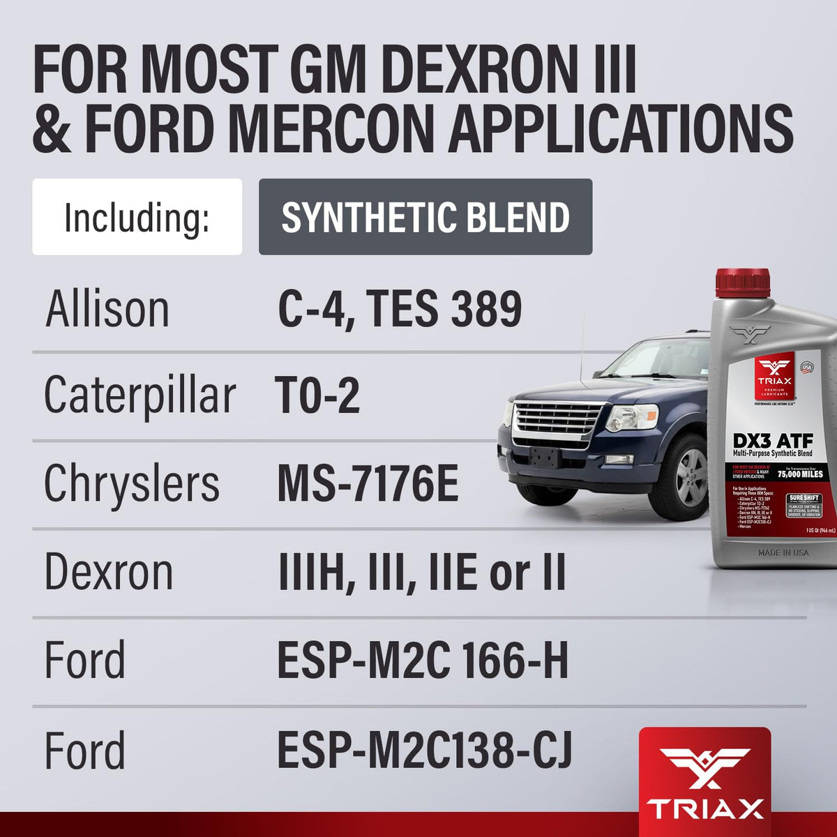 Multi-Purpose High Mileage Automatic Transmission Fluid (1 Quart) U95176