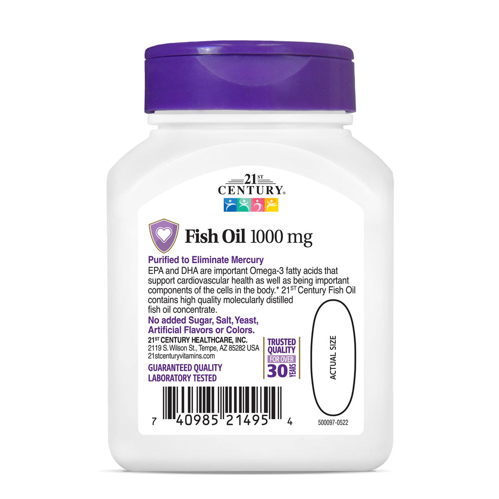 Fish Oil 1000 Mg Softgels, 60 Count (Pack of 2) K123931