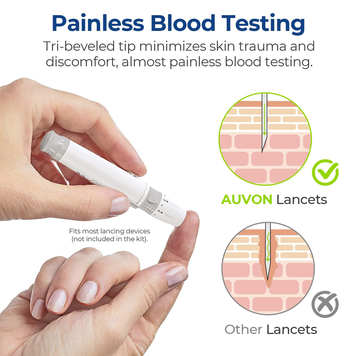 Blood Glucose Test Strips & Lancets Kit, 100 Pack, 30 Gauge H21158