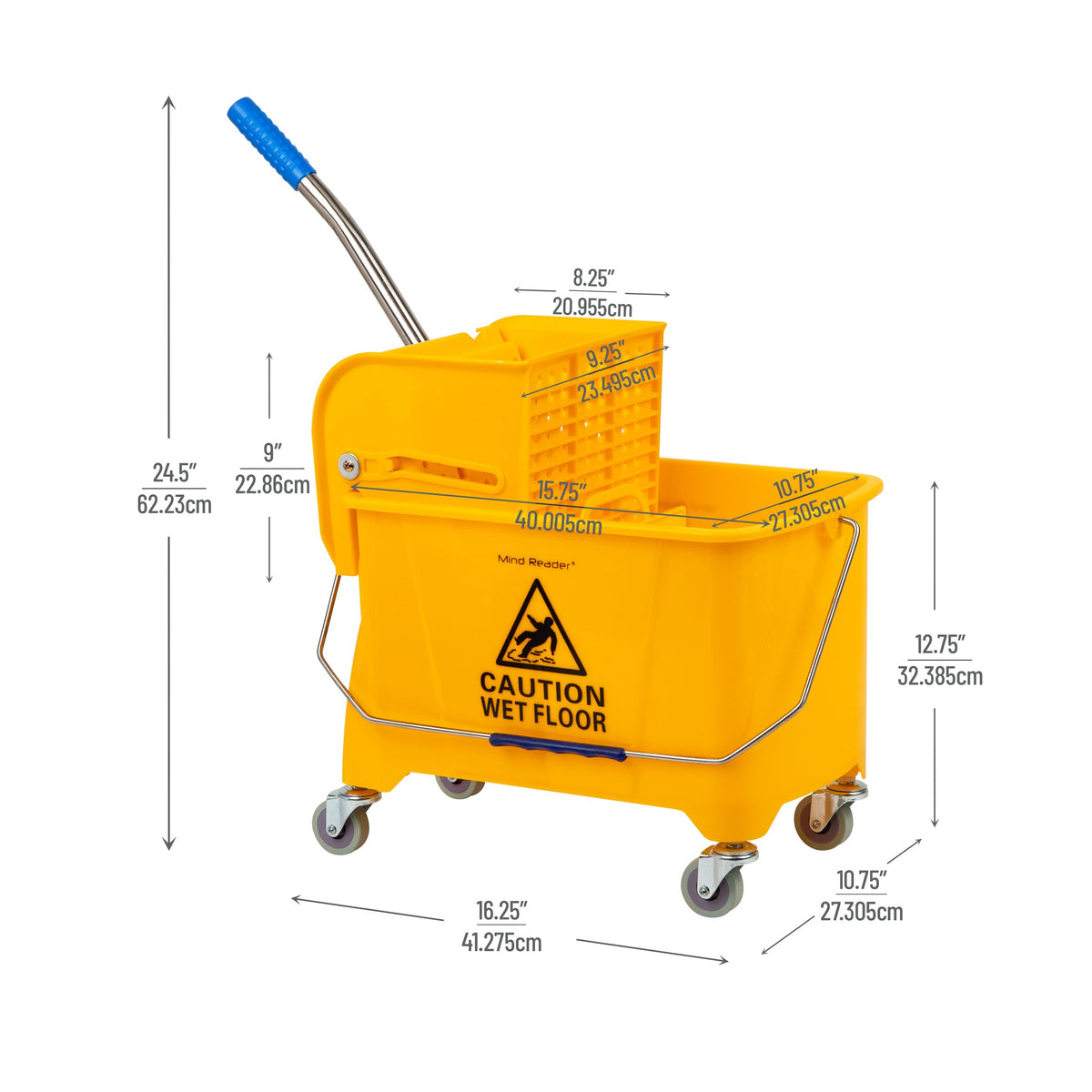 5.5-Gallon Mop Bucket with Wringer V19160