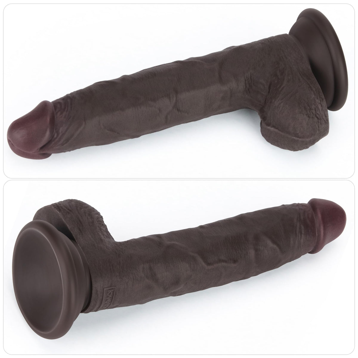 Black 7.5 Inch Dual Density Silicone Dildo I98374