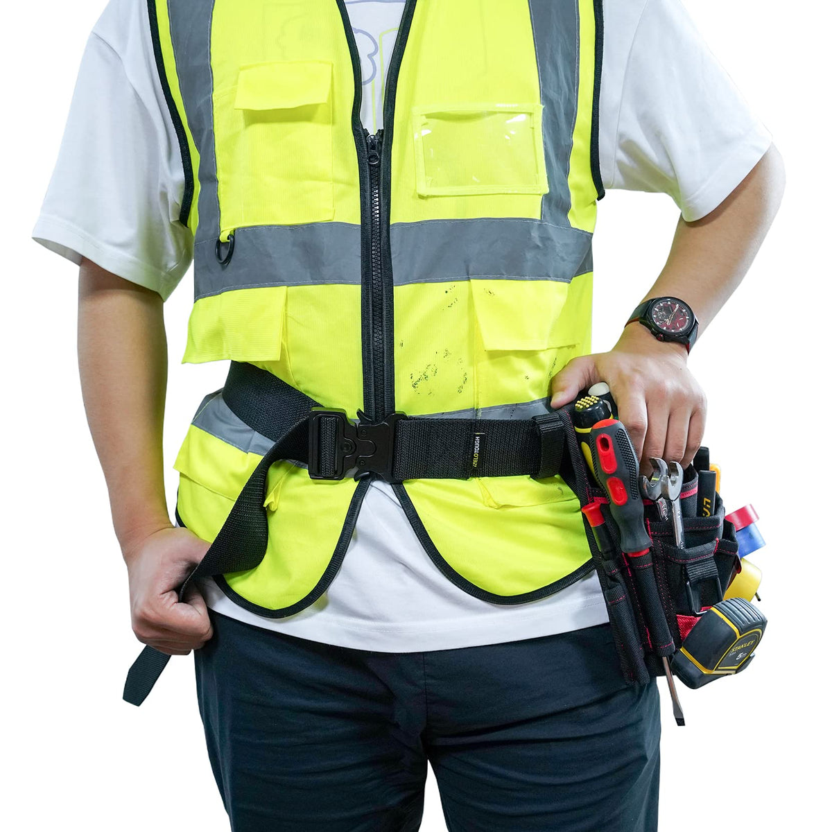 2" Nylon Web Work Tool Belt with Quick Release Metal Buckle M9914