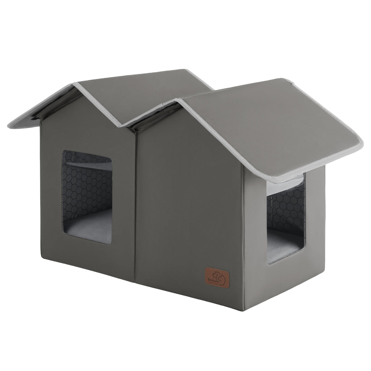 Weatherproof Outdoor Cat House with Raised Base J4438