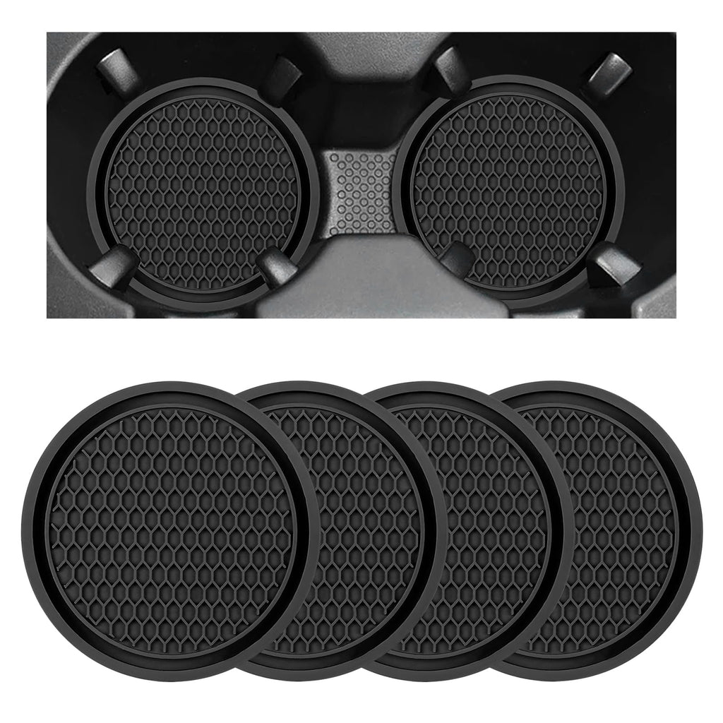 Black Non-Slip Silicone Car Cup Coasters X989