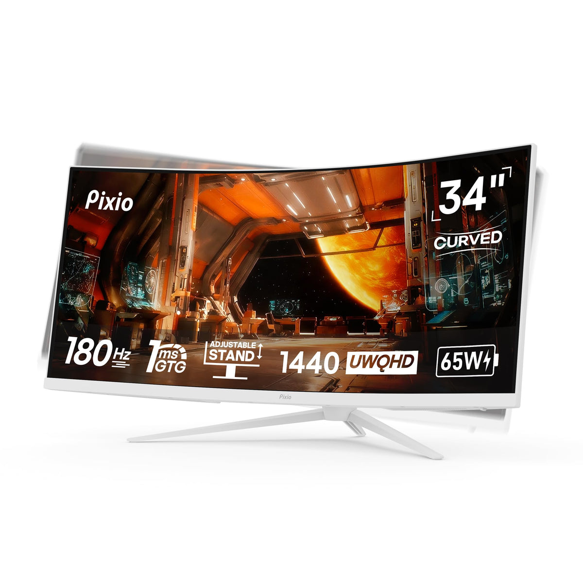 White 34" 180Hz Curved Gaming Monitor F681