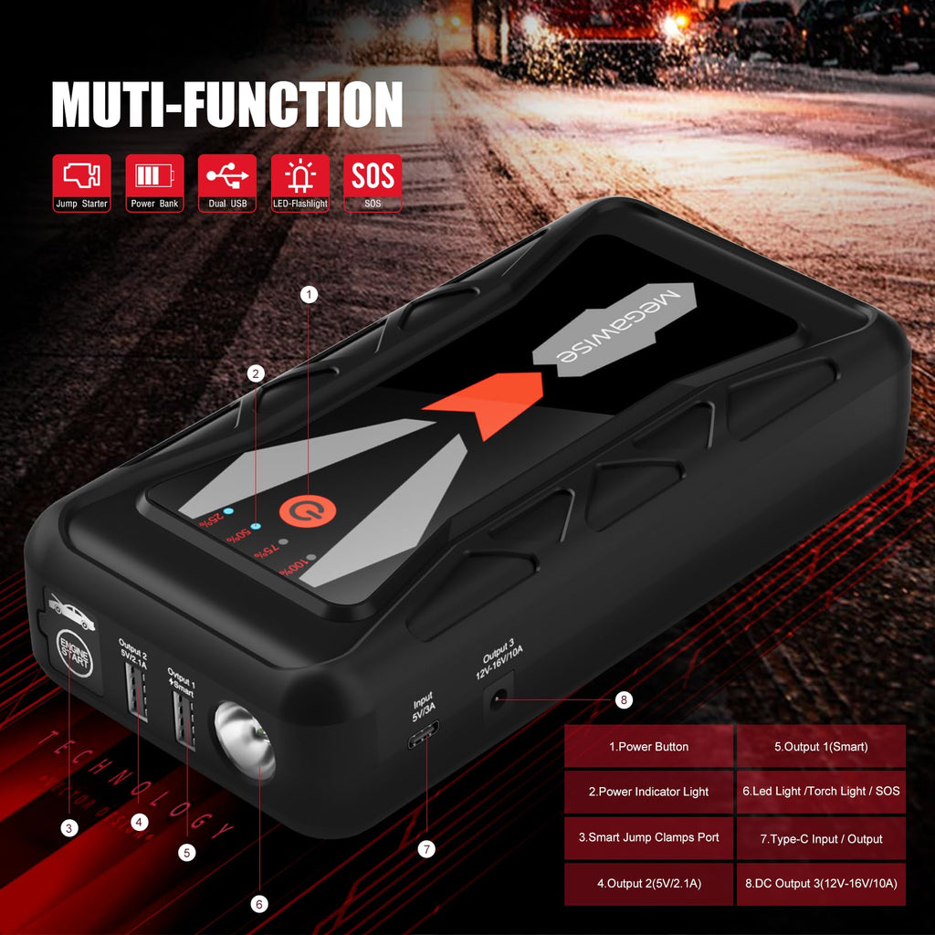12V Car Jump Starter, 16800mAh V135278