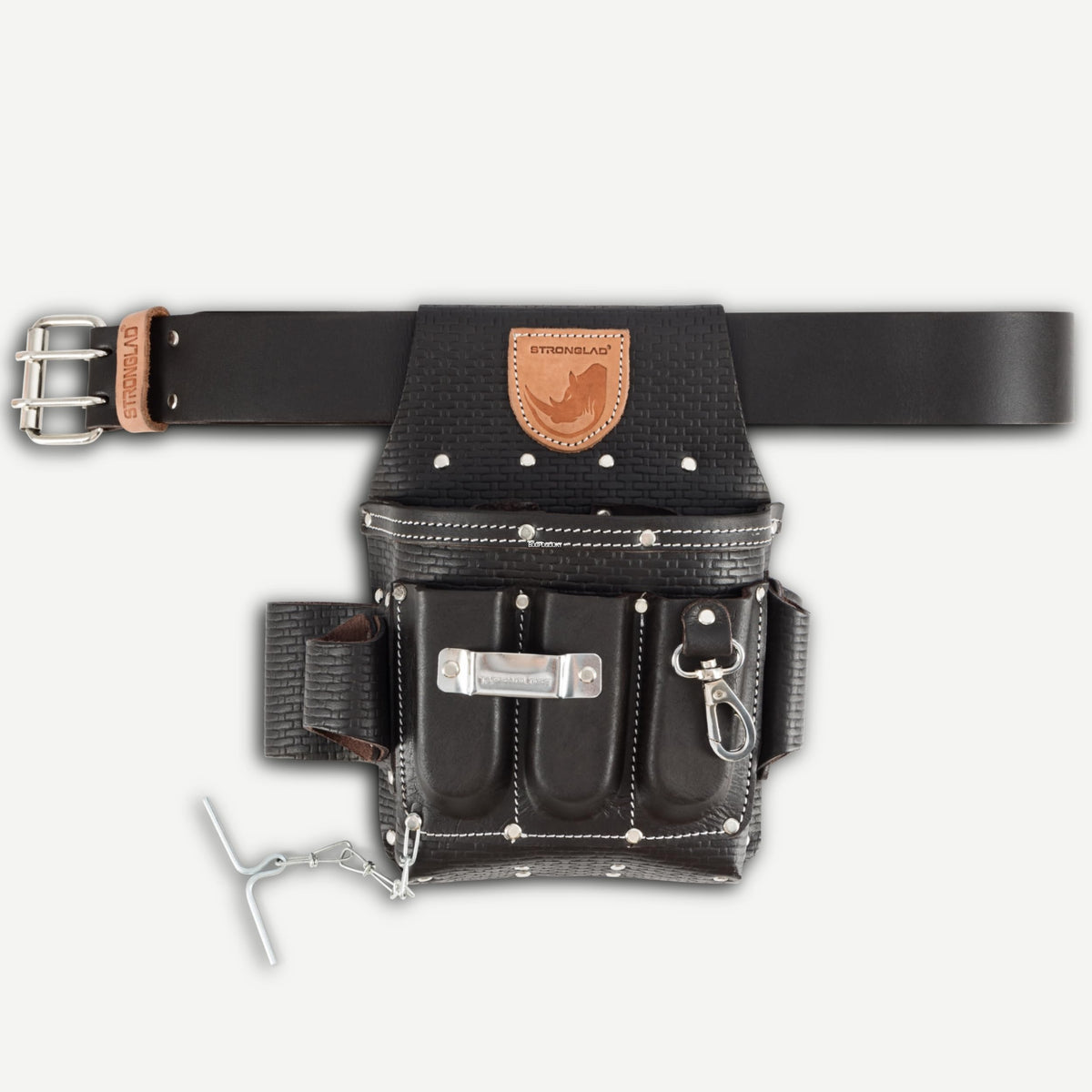 Heavy Duty 13-Pocket Top Grain Leather Tool Belt E437