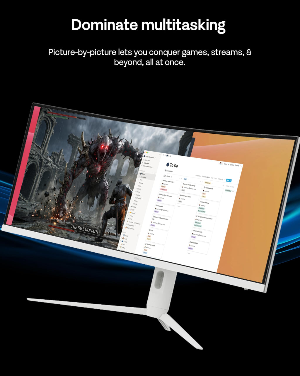 White 34" 180Hz Curved Gaming Monitor F681