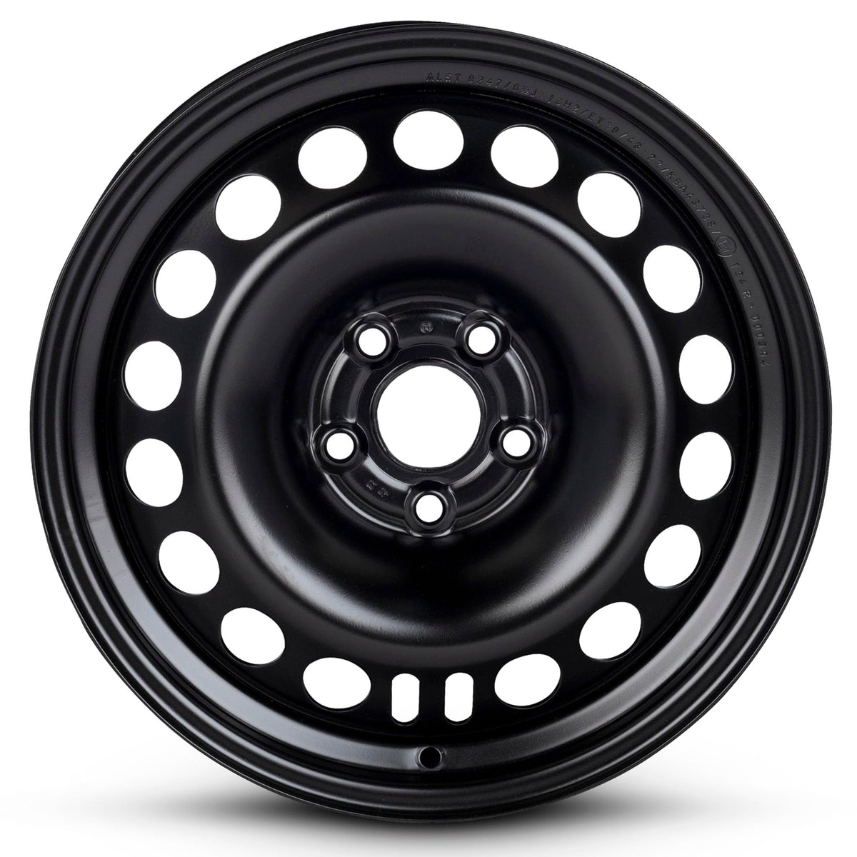 16 Inch Black Painted Steel Rim P11220
