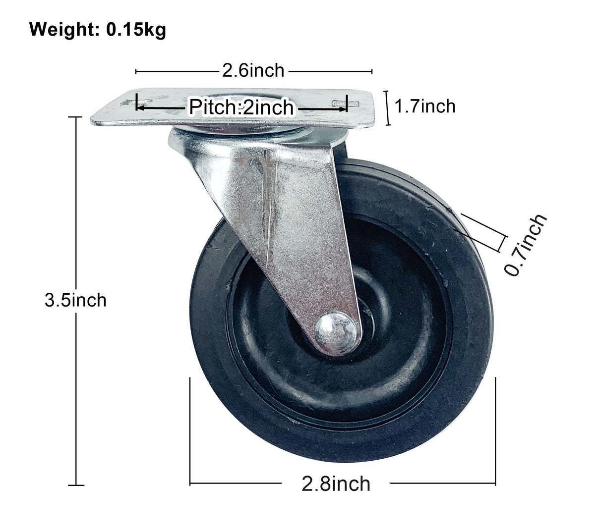 Caster Wheels for Mechanic Creepers, 3'' Pack of 6 O55831