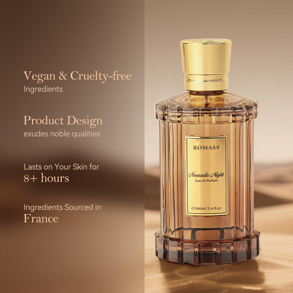 Long Lasting Unisex Oud Eau de Parfum 3.4oz B317
