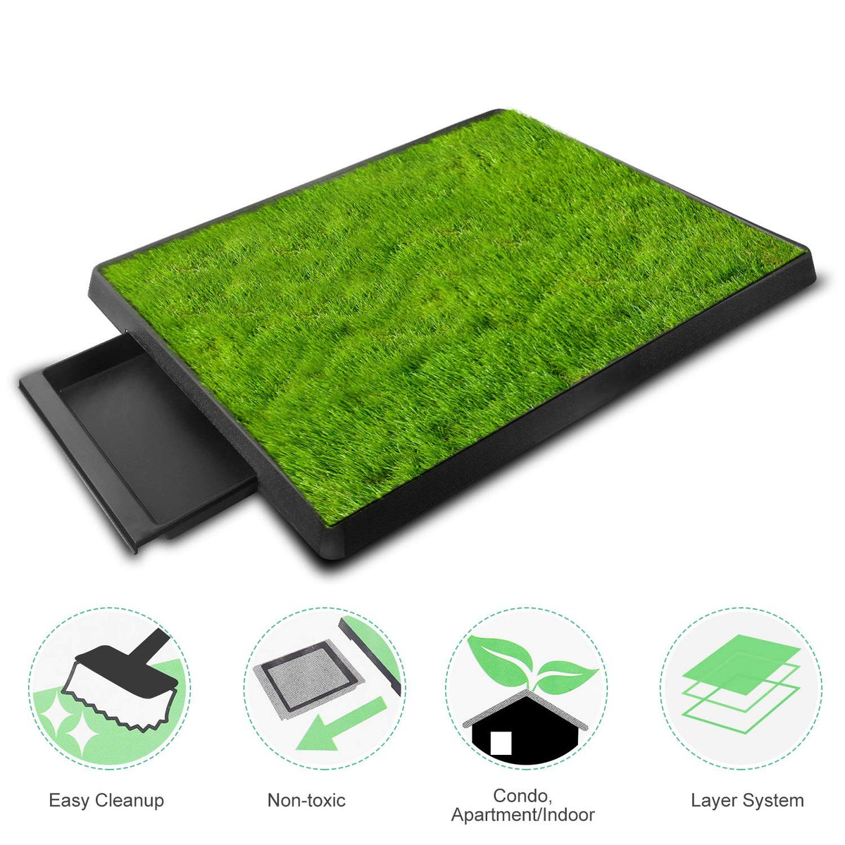 Indoor Dog Potty Grass Pad with Tray G231